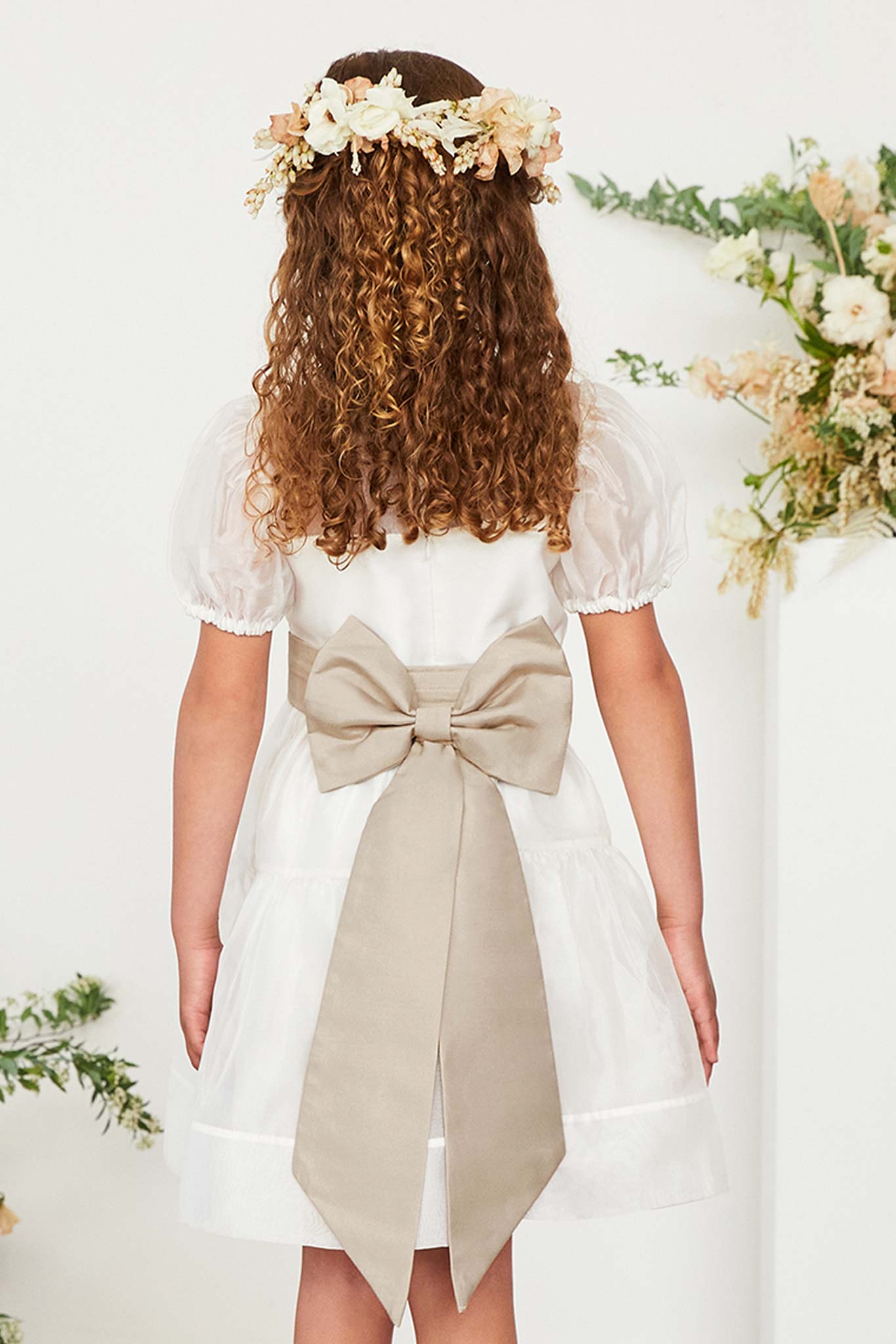 Gold Liz Flower Girl Sash by Birdy Grey