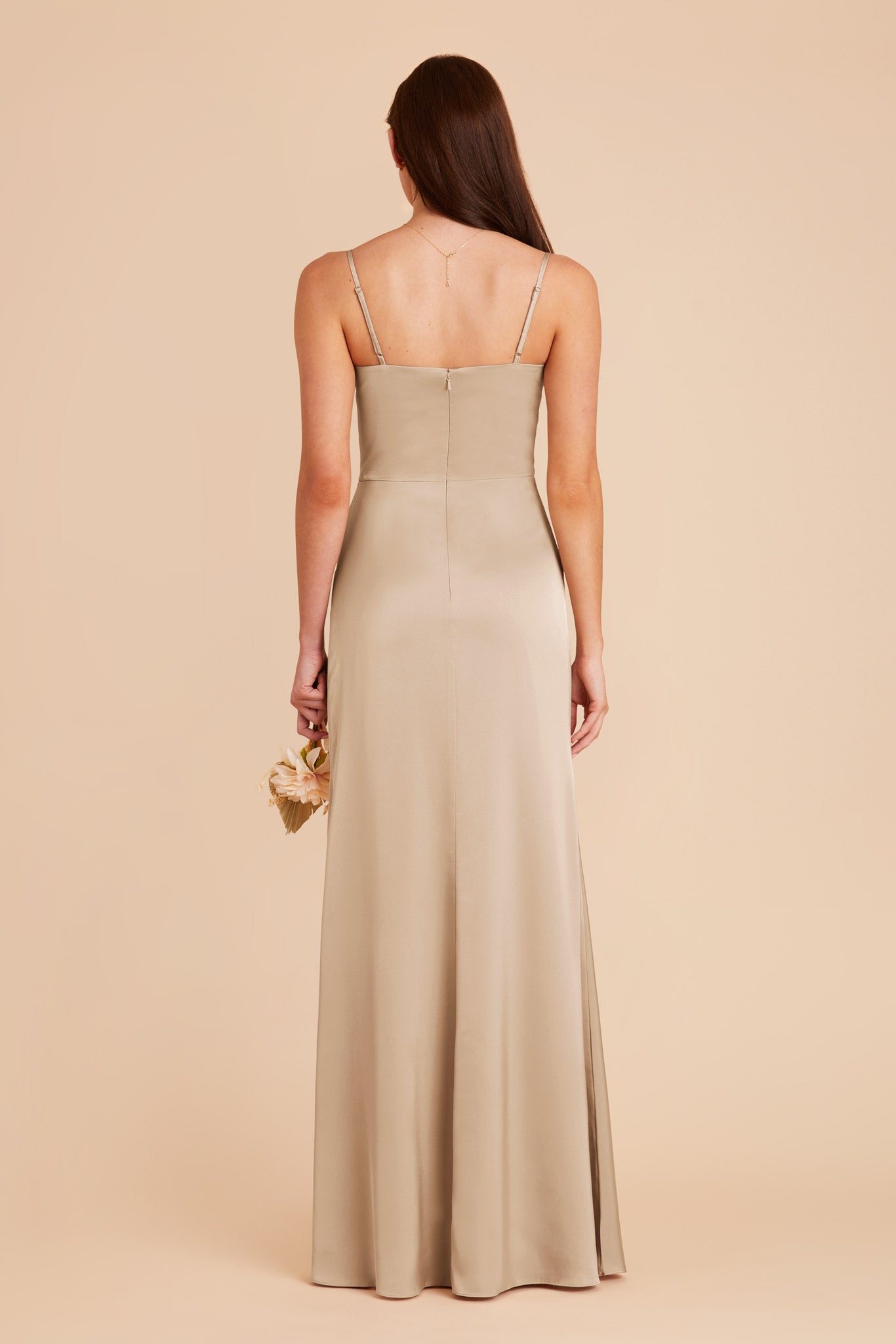 Gold Jennifer Matte Satin Dress by Birdy Grey