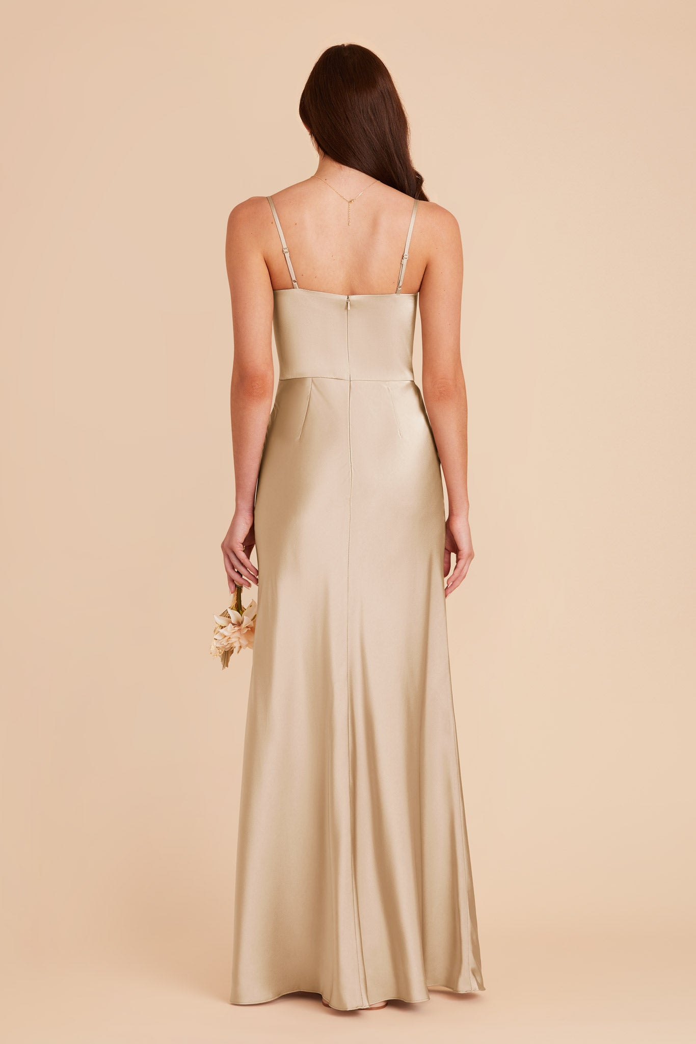 Gold Mai Matte Satin Dress by Birdy Grey