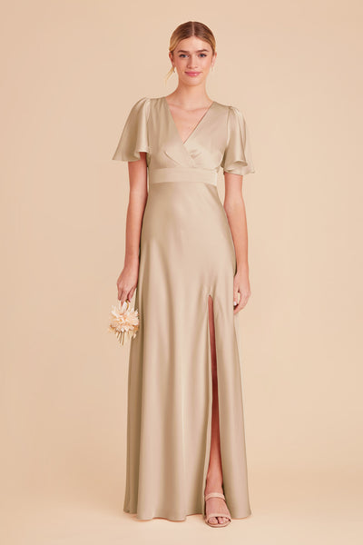 Gold Marni Matte Satin Dress by Birdy Grey