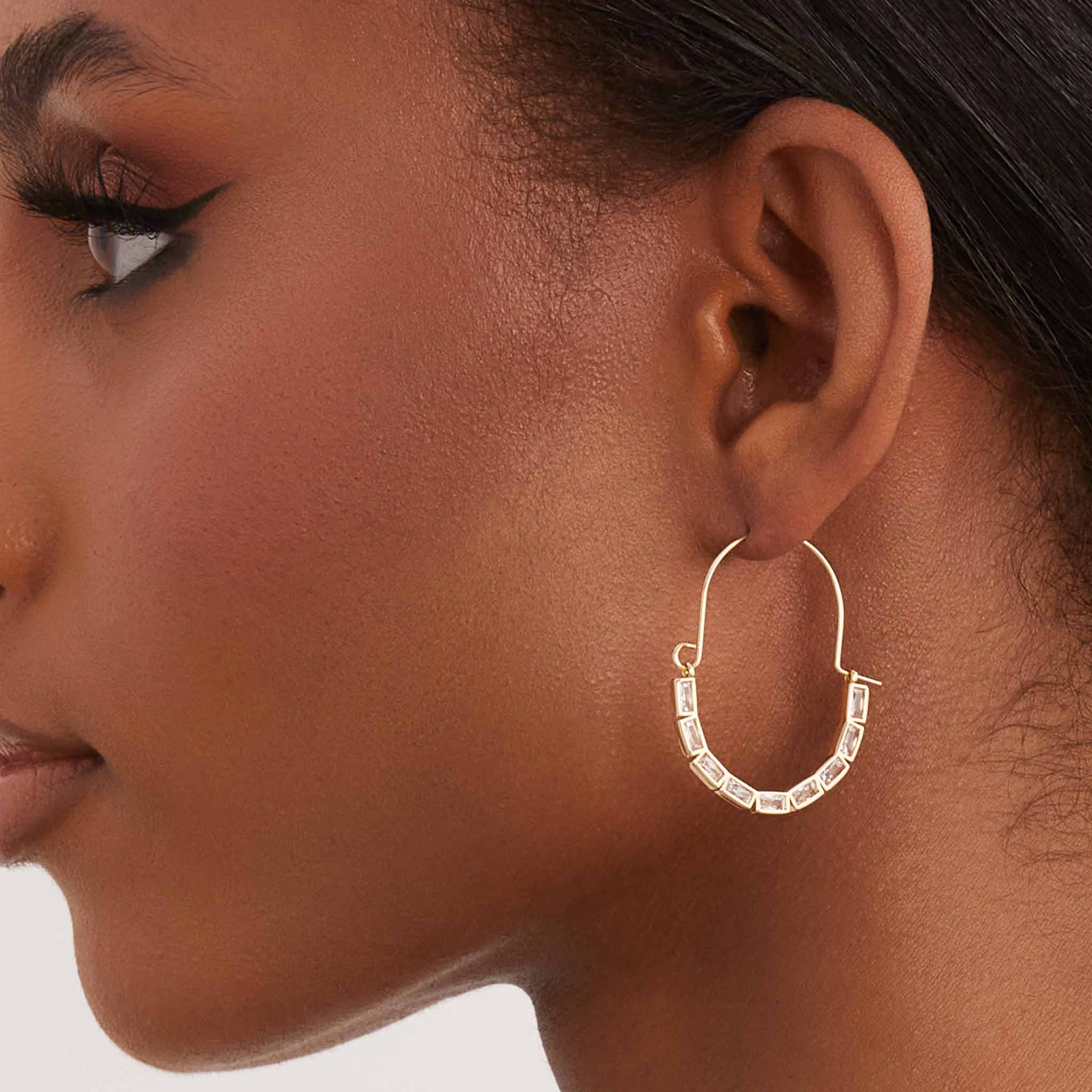 Sparkling deals hoop earrings