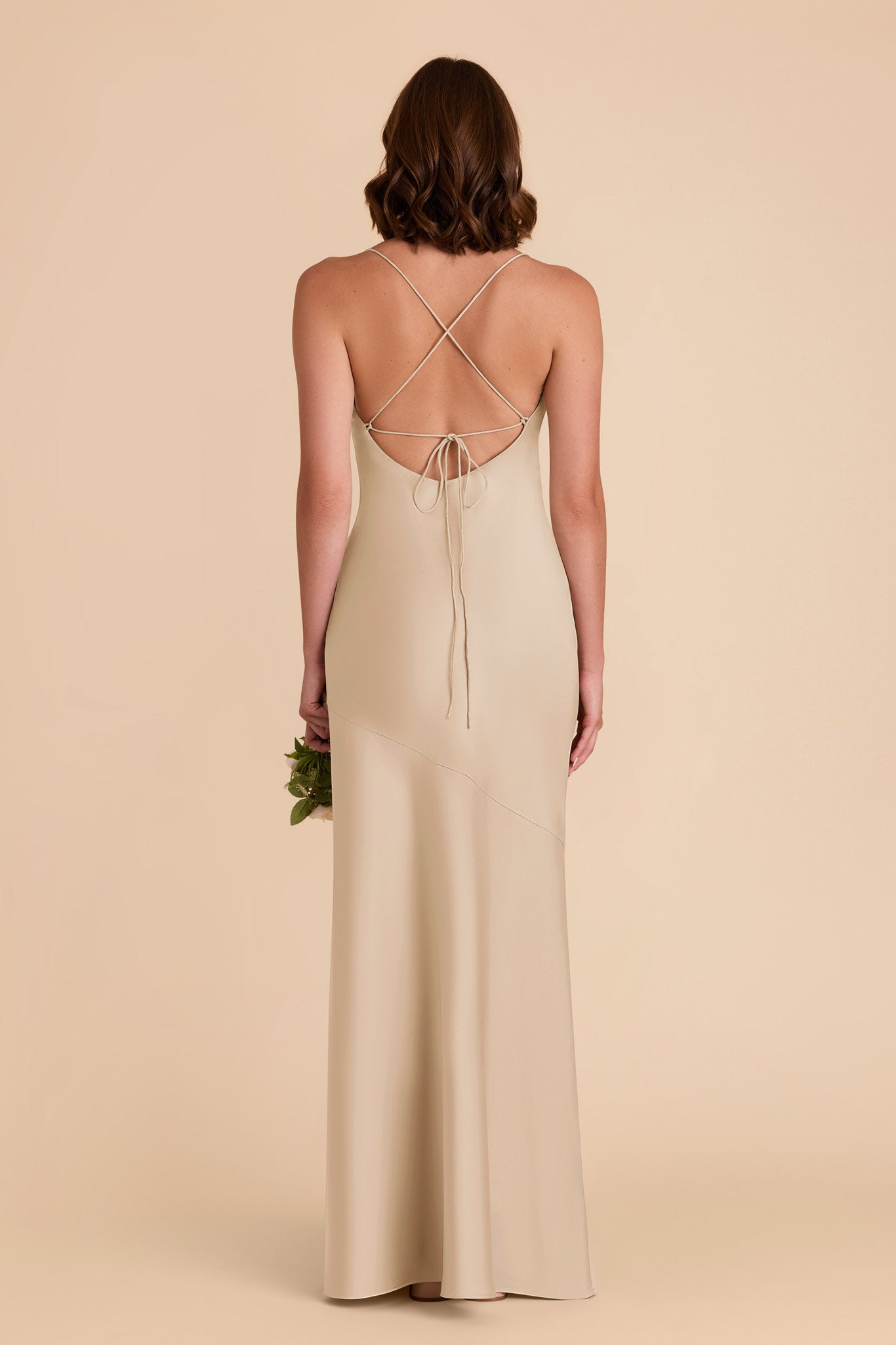 Gold Olivia Matte Satin Dress by Birdy Grey