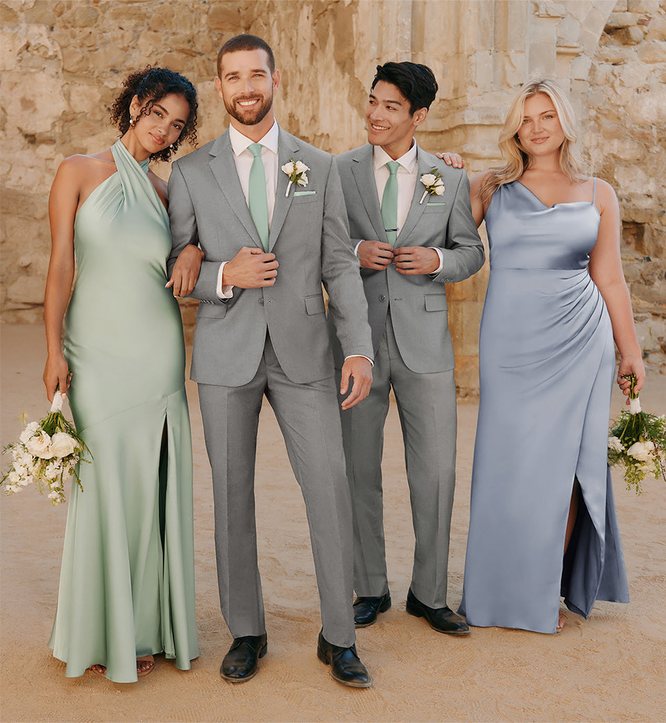 Gray chiffon dress online