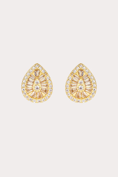 Crystal Clear Ibiza Crystal Stud Earrings by Birdy Grey