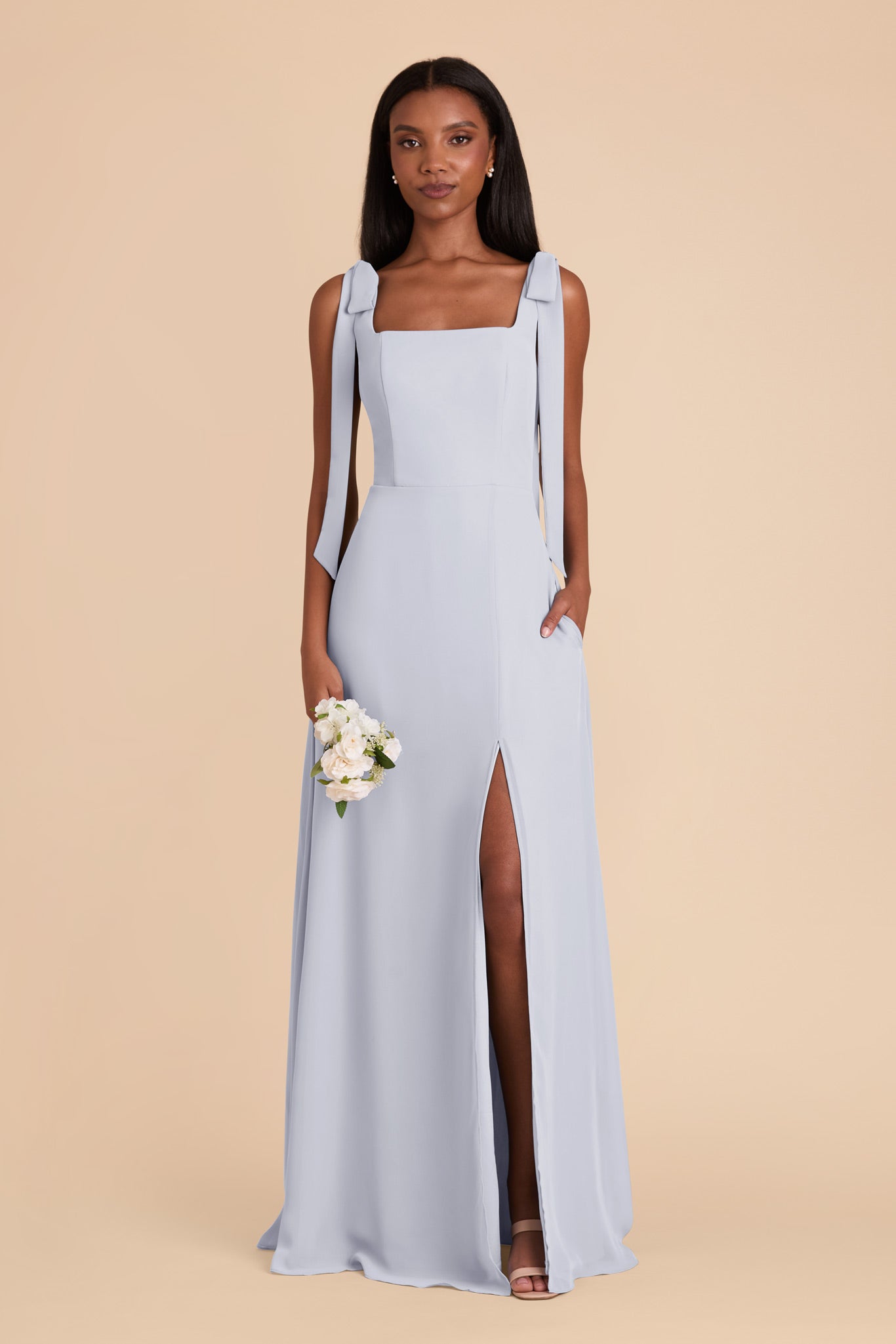 Ice Blue Alex Convertible Chiffon Dress by Birdy Grey