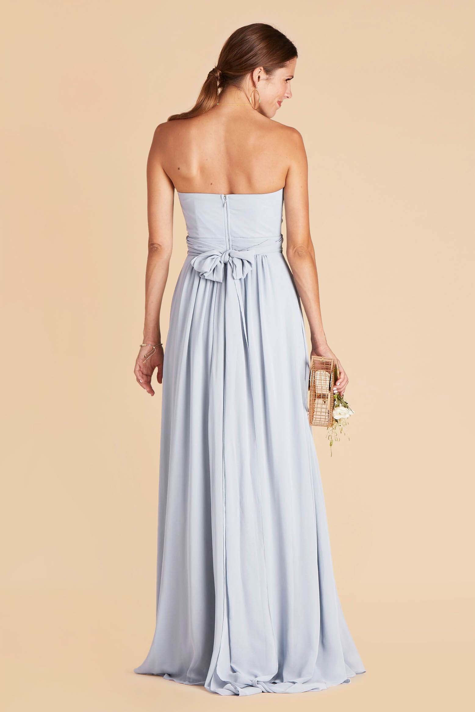 Grace convertible bridesmaid dress in ice blue chiffon by Birdy Grey