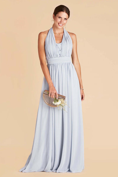 Grace convertible bridesmaid dress in ice blue chiffon by Birdy Grey