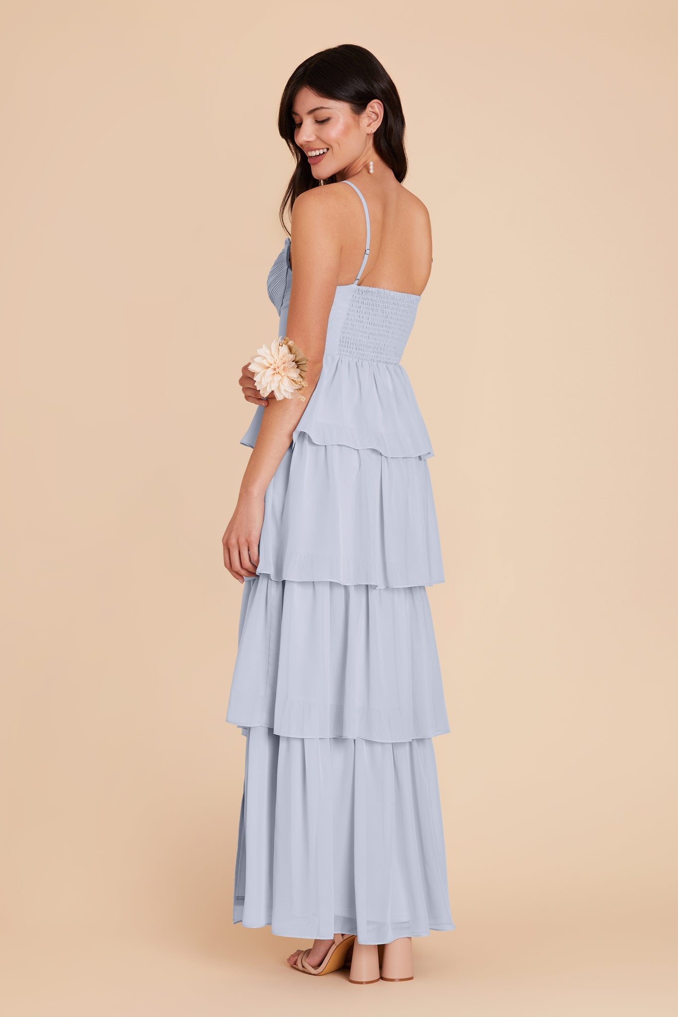  Ice Blue Lola Chiffon Dress by Birdy Grey