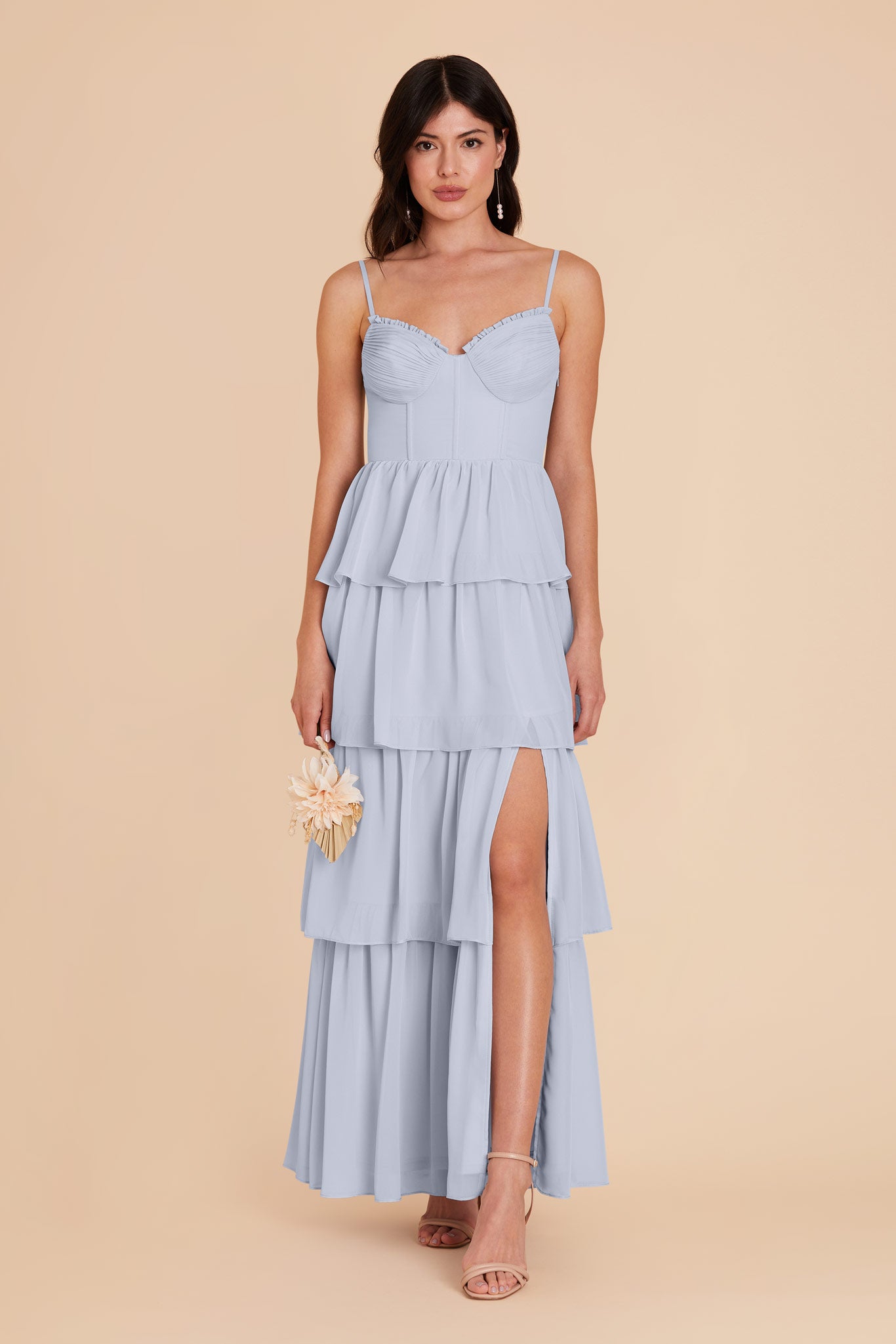  Ice Blue Lola Chiffon Dress by Birdy Grey