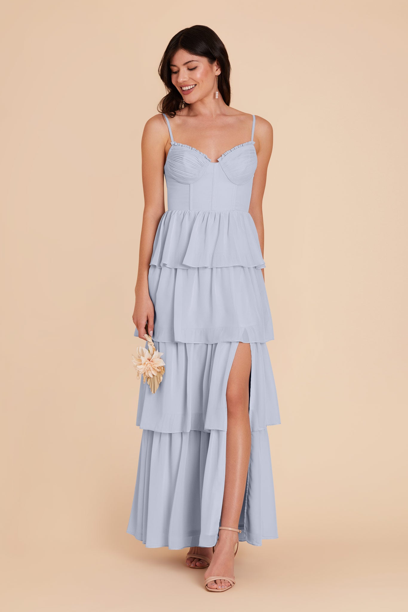  Ice Blue Lola Chiffon Dress by Birdy Grey