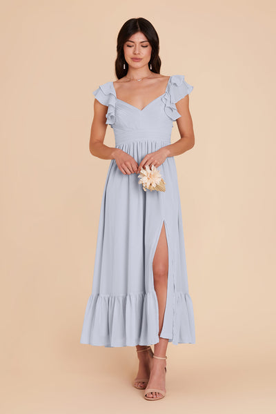 Ice Blue michelle Chiffon Dress by Birdy Grey