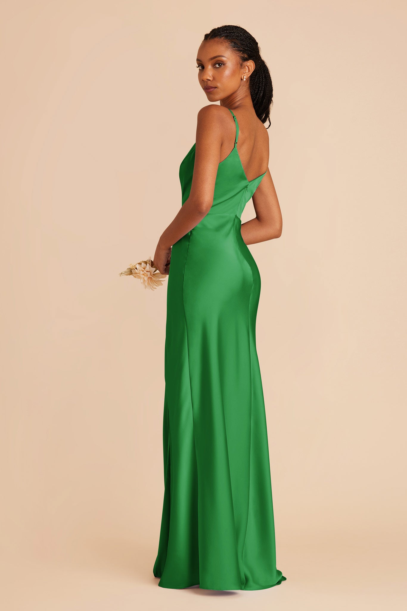  Kelly Green Jay Matte Satin Dress by Birdy Grey