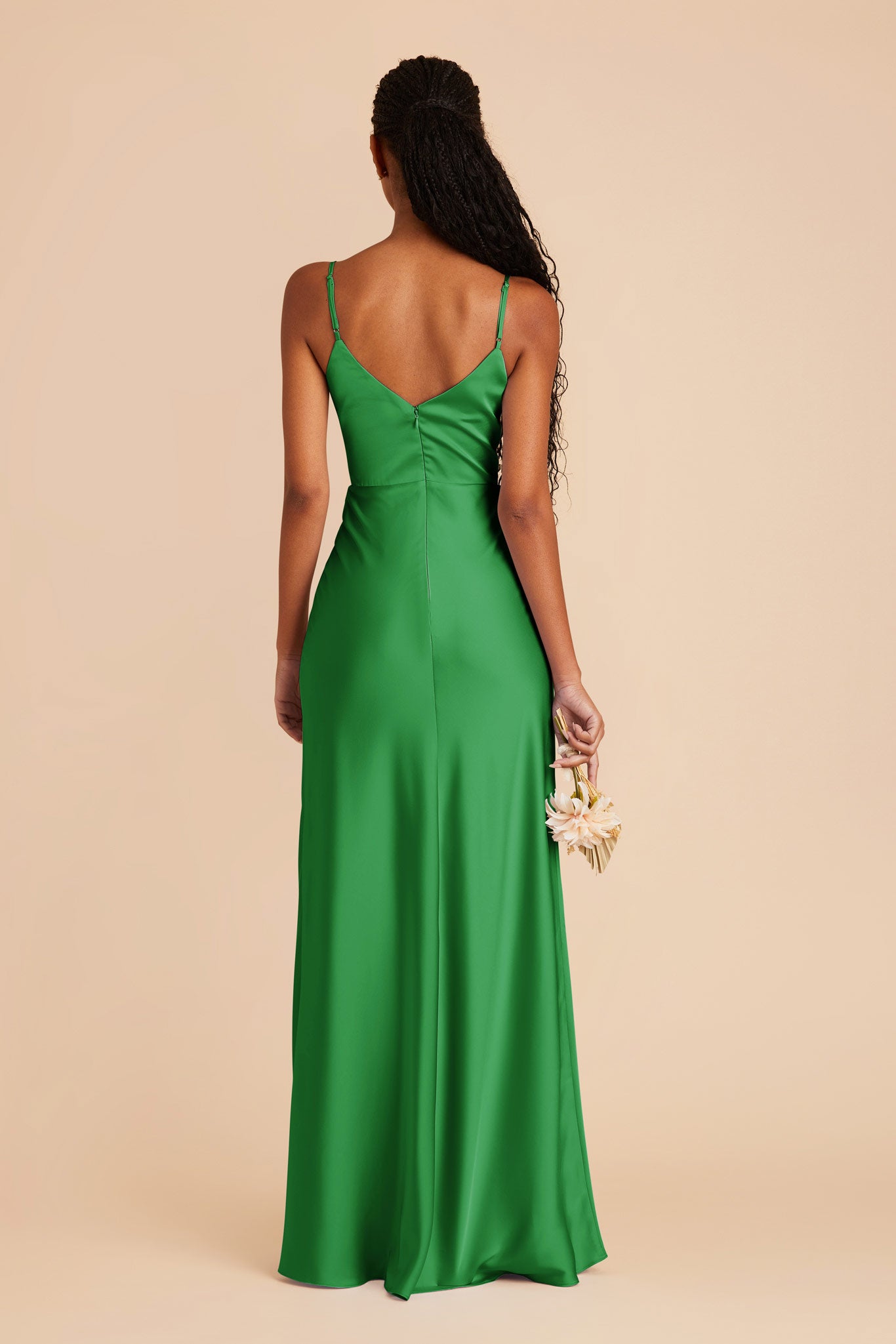  Kelly Green Jay Matte Satin Dress by Birdy Grey