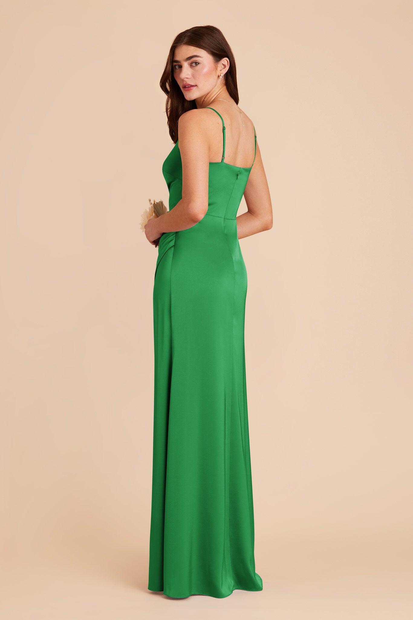 Kelly Green Jennifer Matte Satin Dress by Birdy Grey