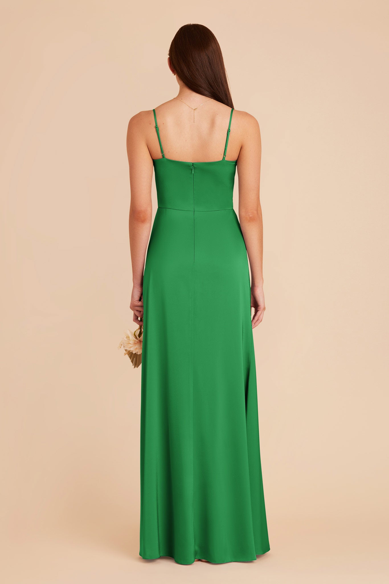 Kelly Green Jennifer Matte Satin Dress by Birdy Grey