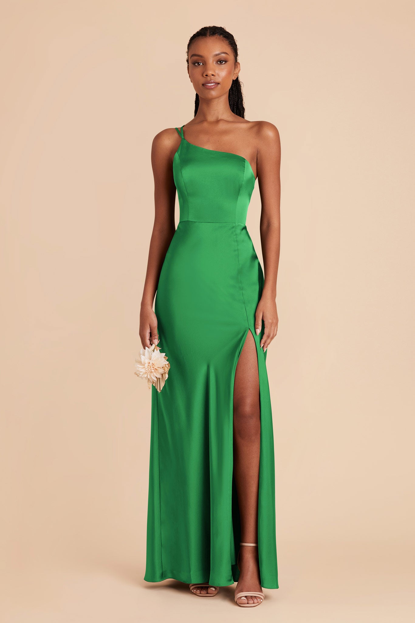 Kelly Green Kensie Matte Satin Dress by Birdy Grey