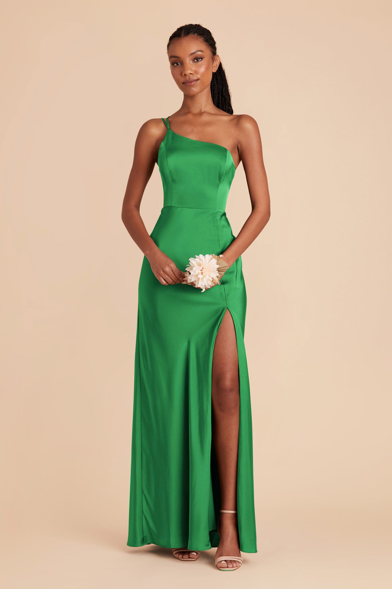 Kelly Green Kensie Matte Satin Dress by Birdy Grey