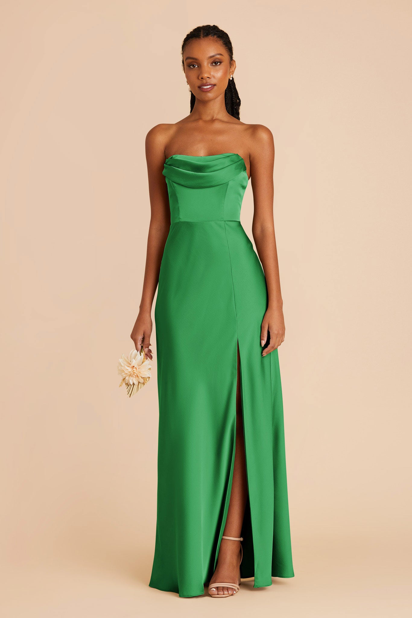 Kelly Green Mia Matte Satin Convertible Dress by Birdy Grey