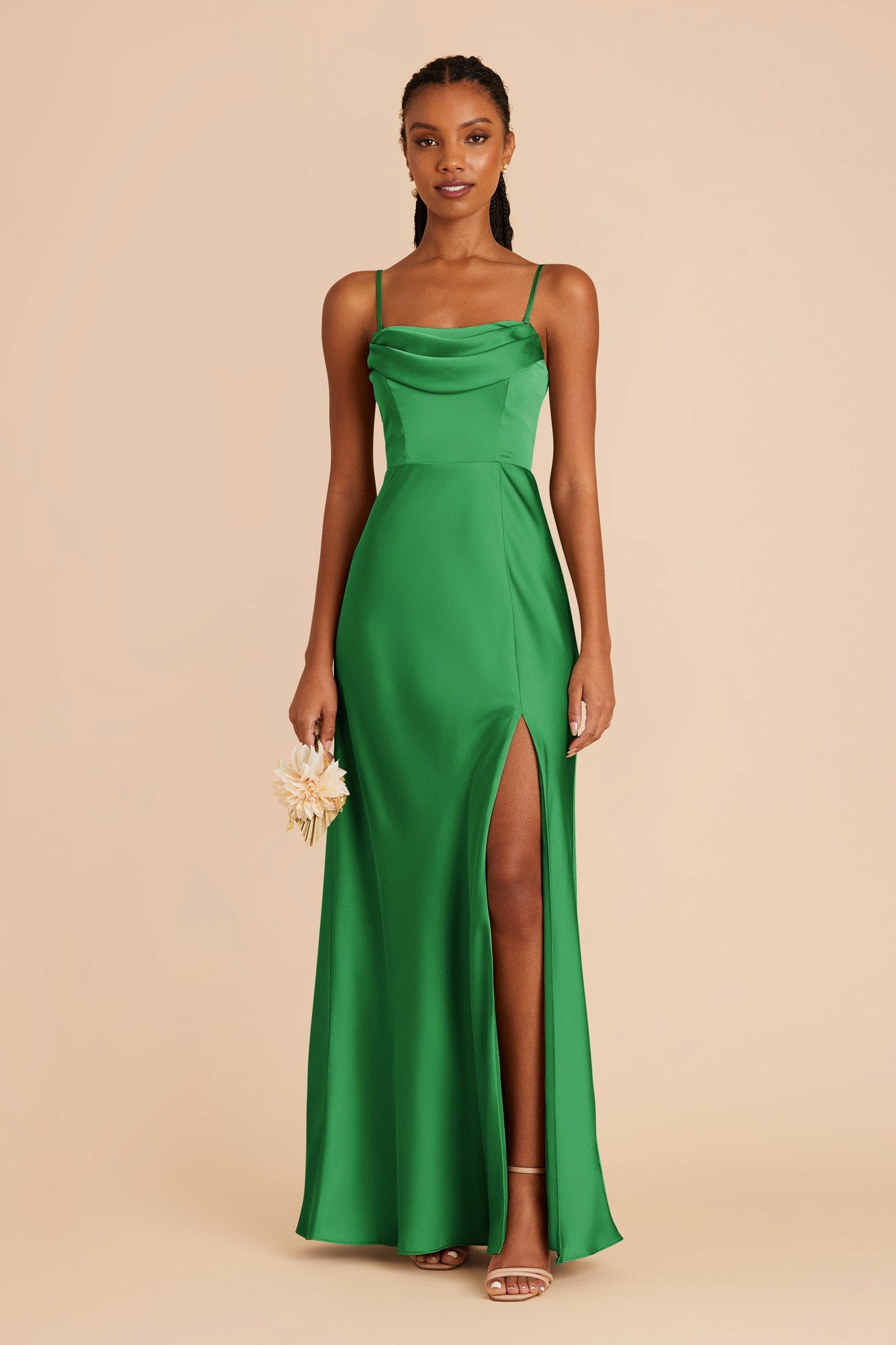 Kelly Green Mia Matte Satin Convertible Dress by Birdy Grey