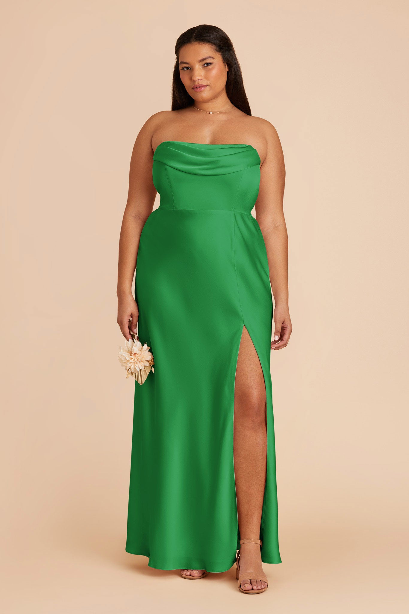 Kelly Green Mia Matte Satin Convertible Dress by Birdy Grey