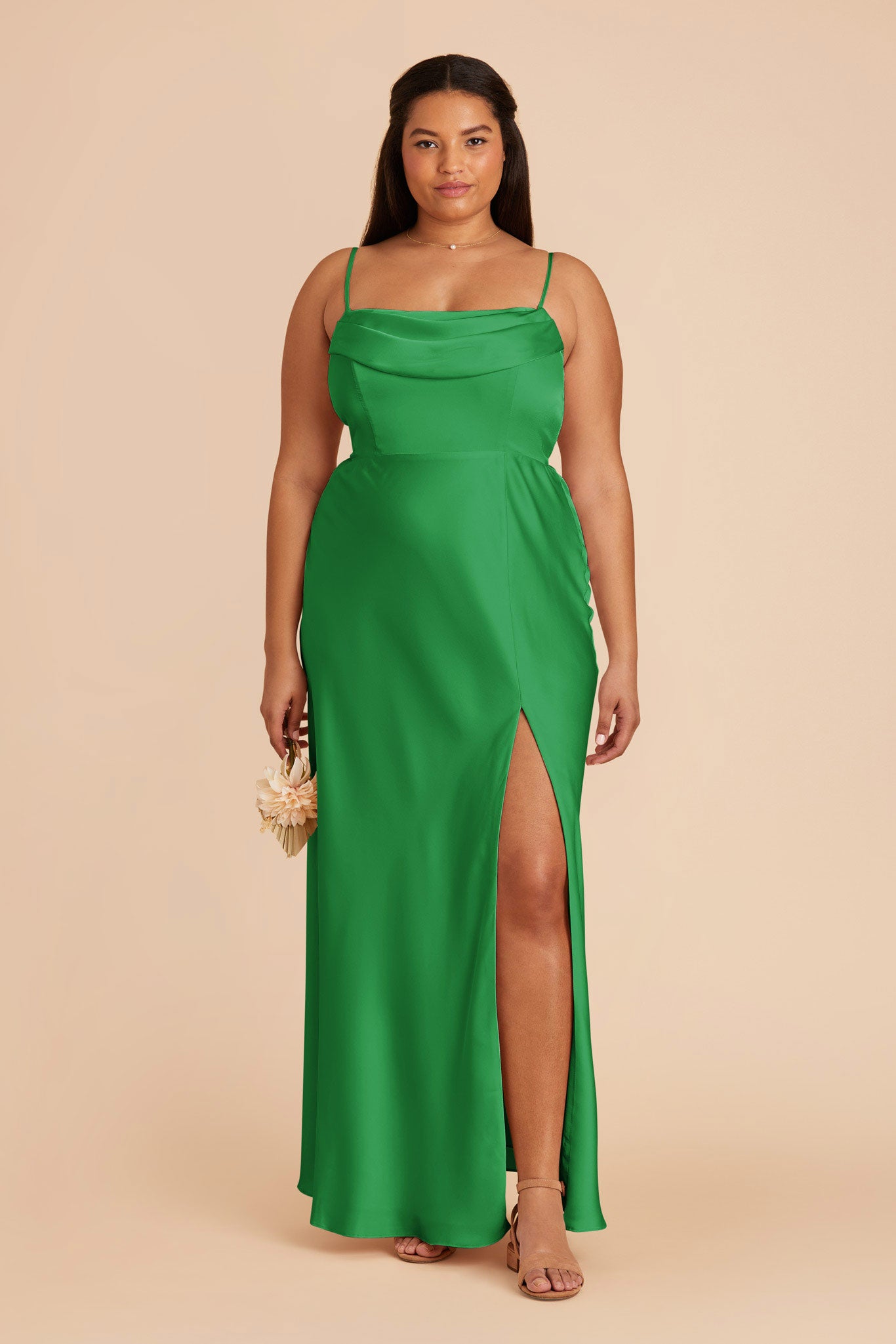 Kelly Green Mia Matte Satin Convertible Dress by Birdy Grey