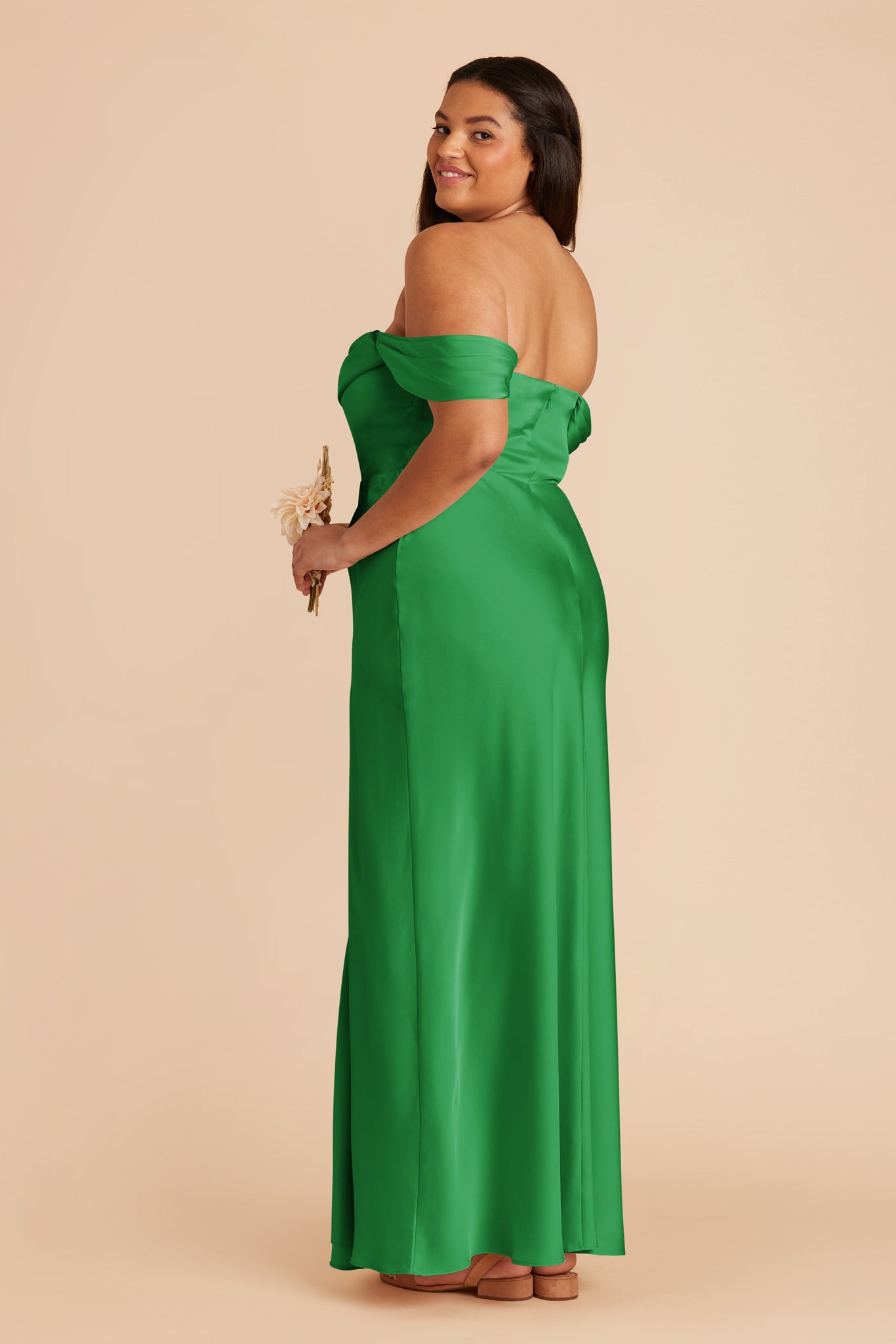 Kelly Green Mia Matte Satin Convertible Dress by Birdy Grey