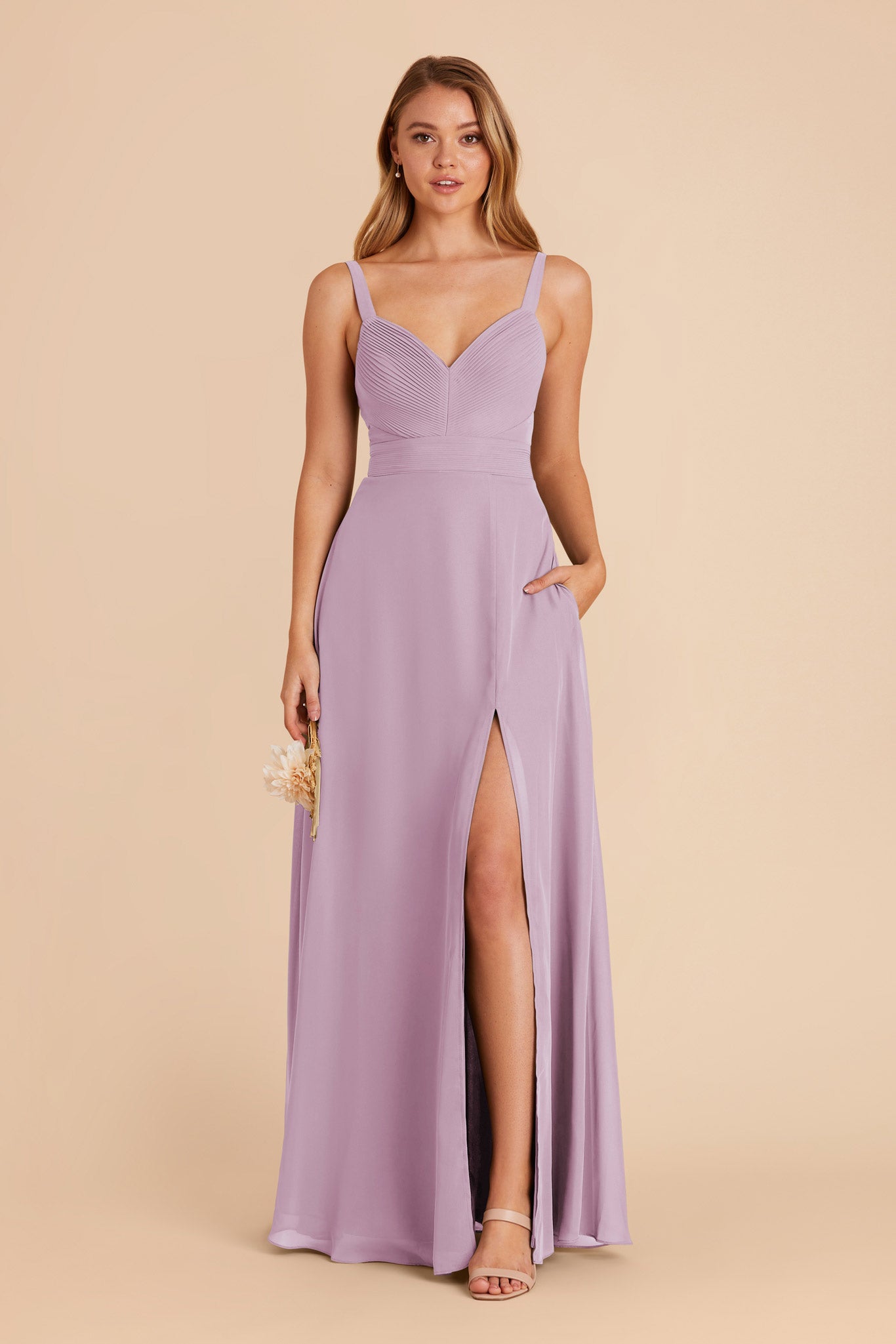 Lavender Deborah Chiffon Dress by Birdy Grey