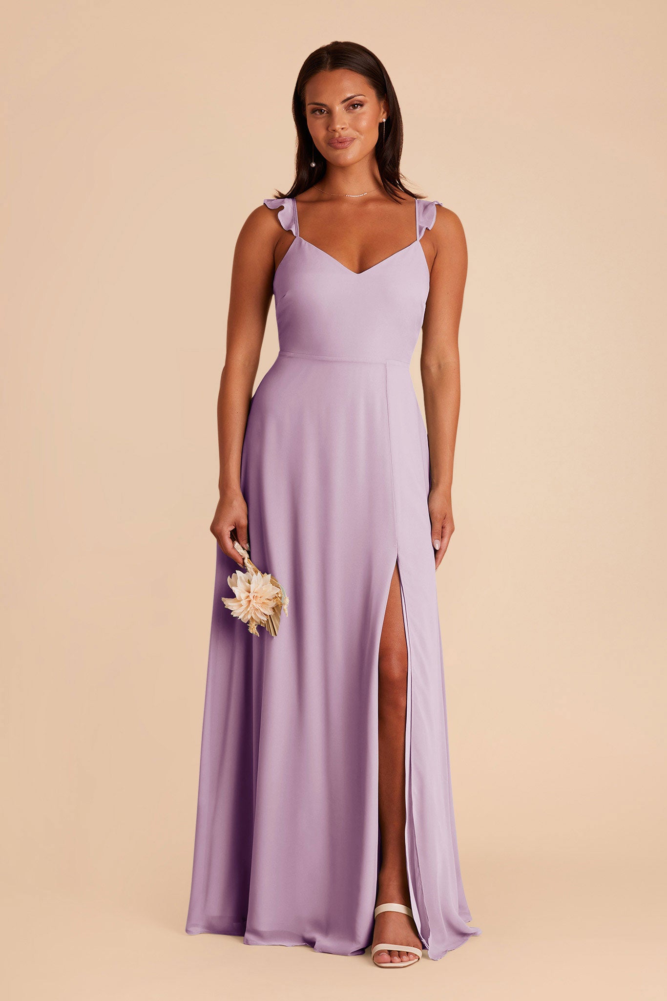 Lavender Doris Chiffon Dress by Birdy Grey