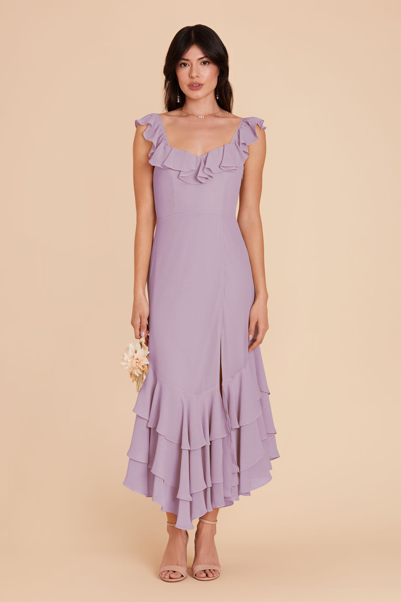 Lavender Ginny Chiffon Dress by Birdy Grey