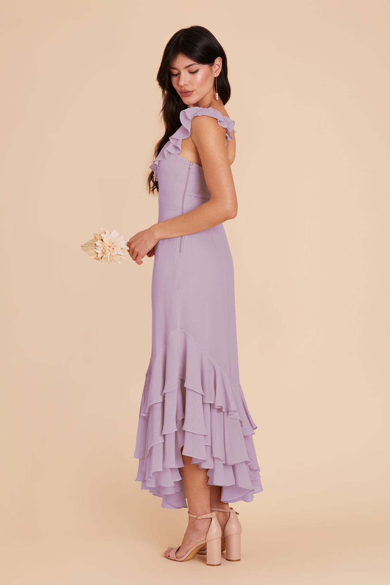 Lavender Ginny Chiffon Dress by Birdy Grey