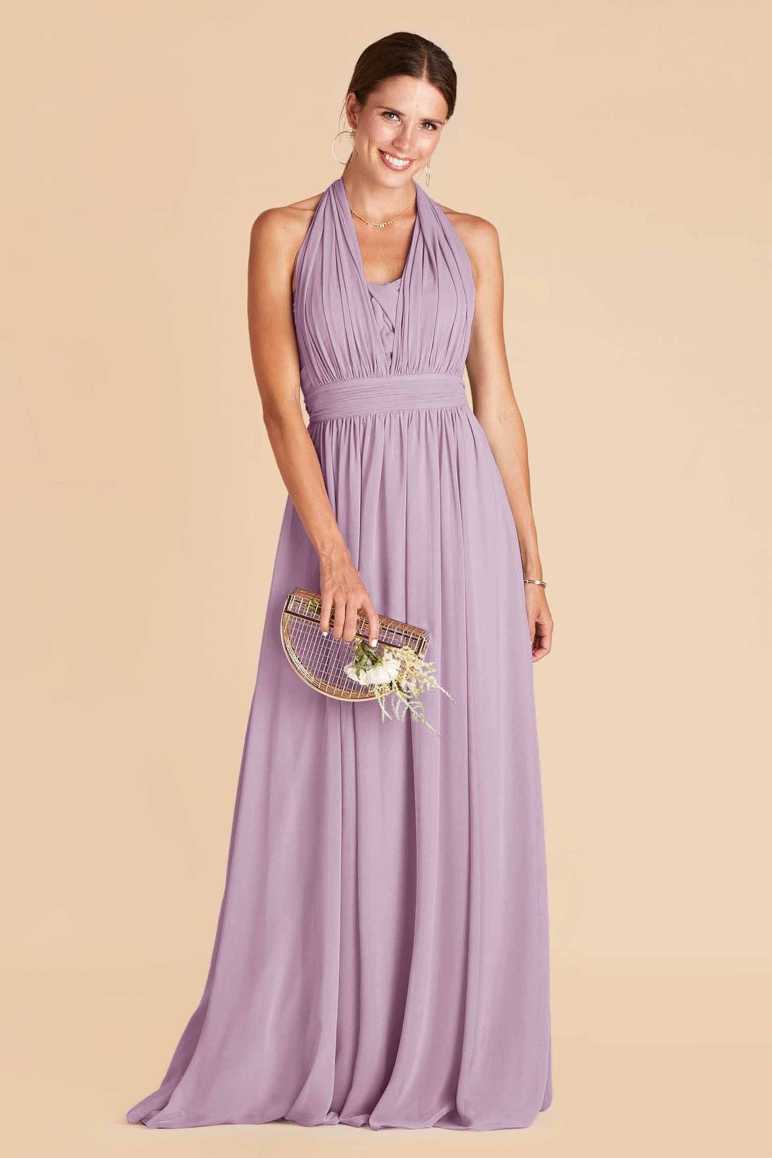 Grace convertible bridesmaid dress in Lavender Chiffon by Birdy Grey