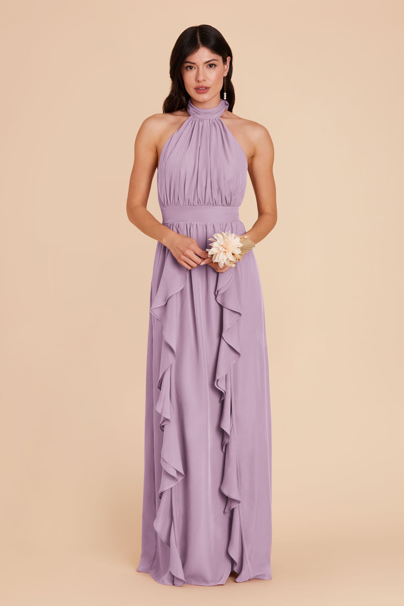 Joyce Lavender Chiffon Bridesmaid Dress Birdy Grey