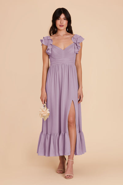 Lavender michelle Chiffon Dress by Birdy Grey