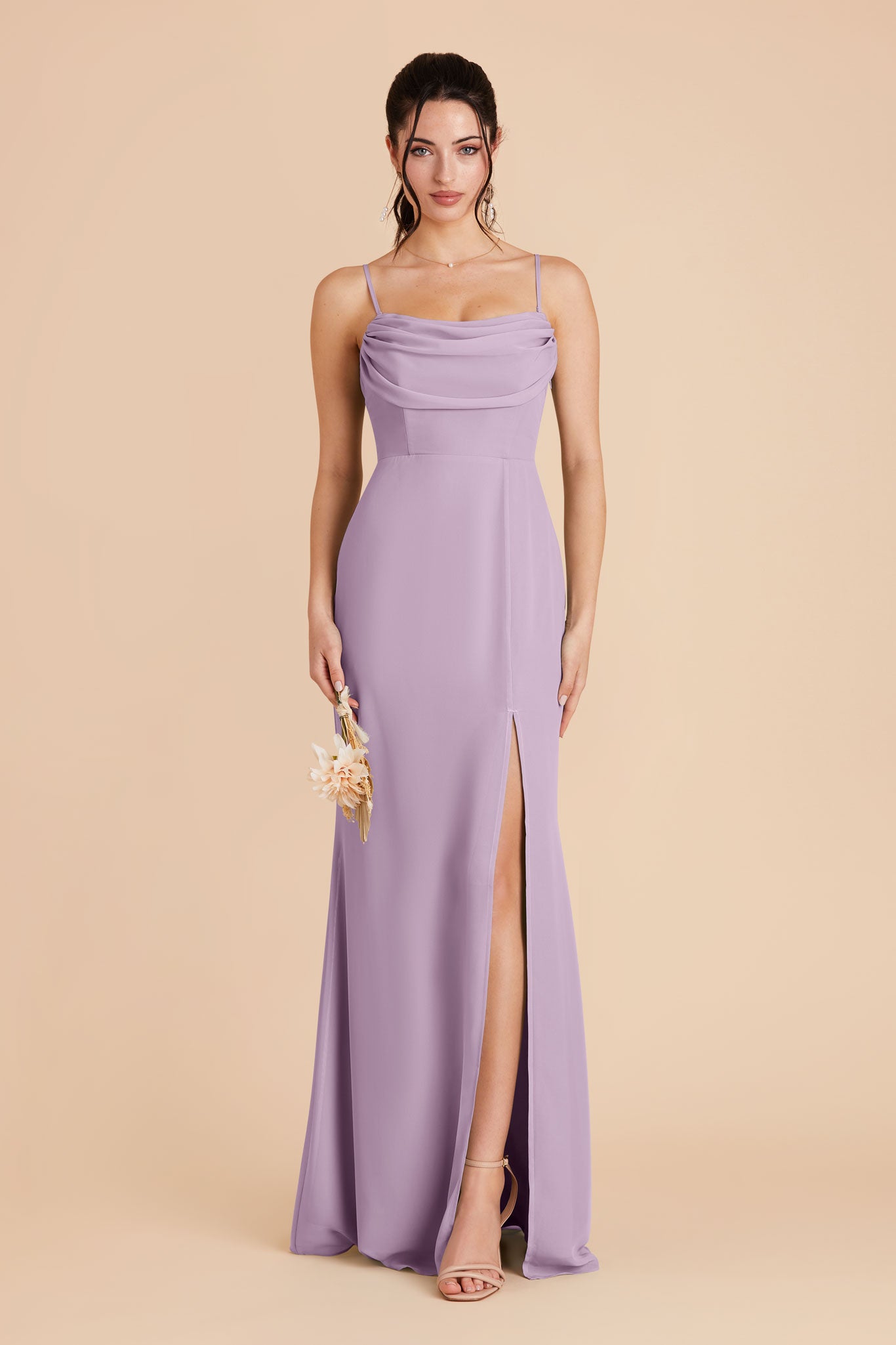 Lavender satin best sale bridesmaid dresses