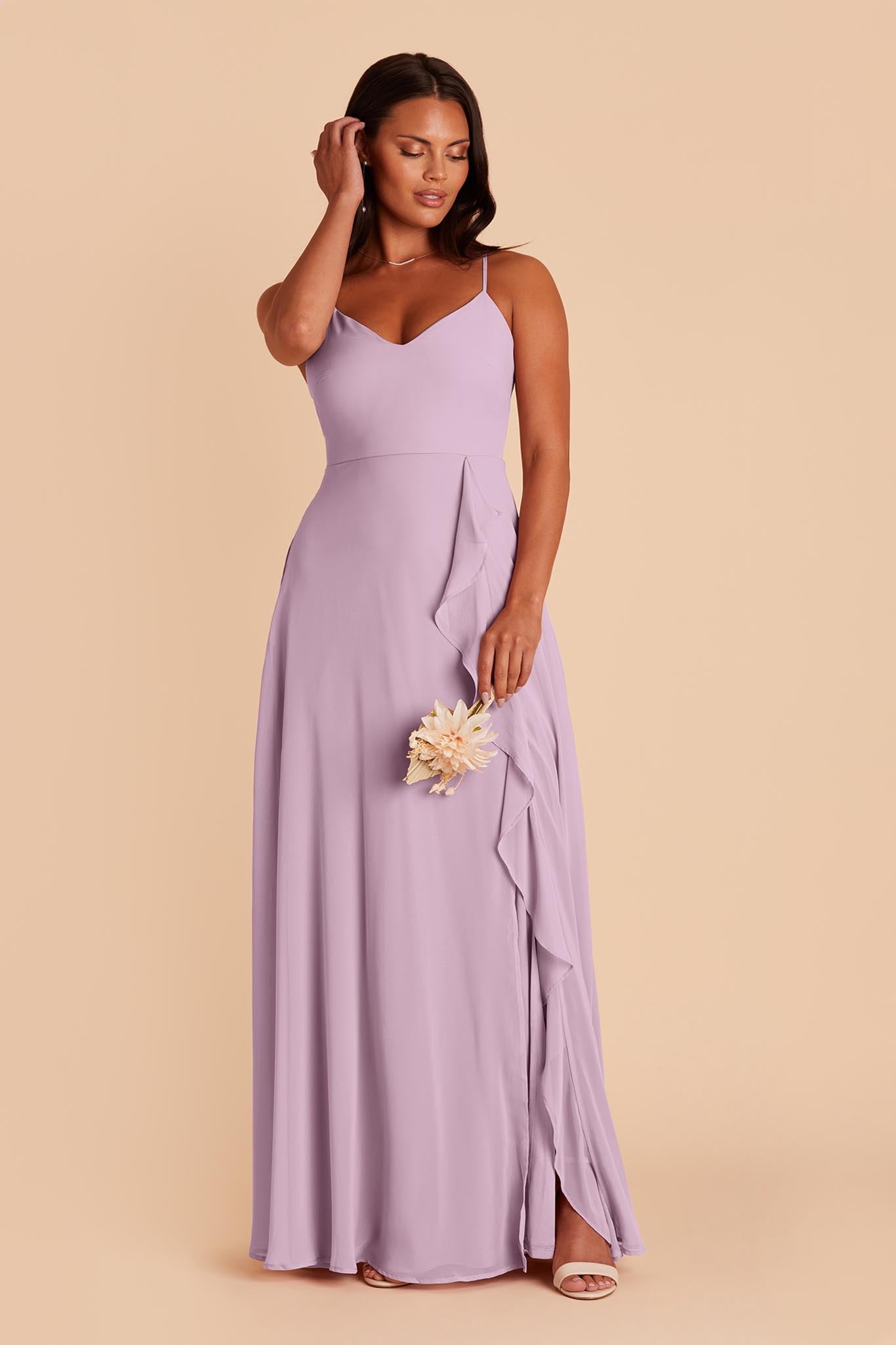 Theresa Chiffon Dress in Lavender