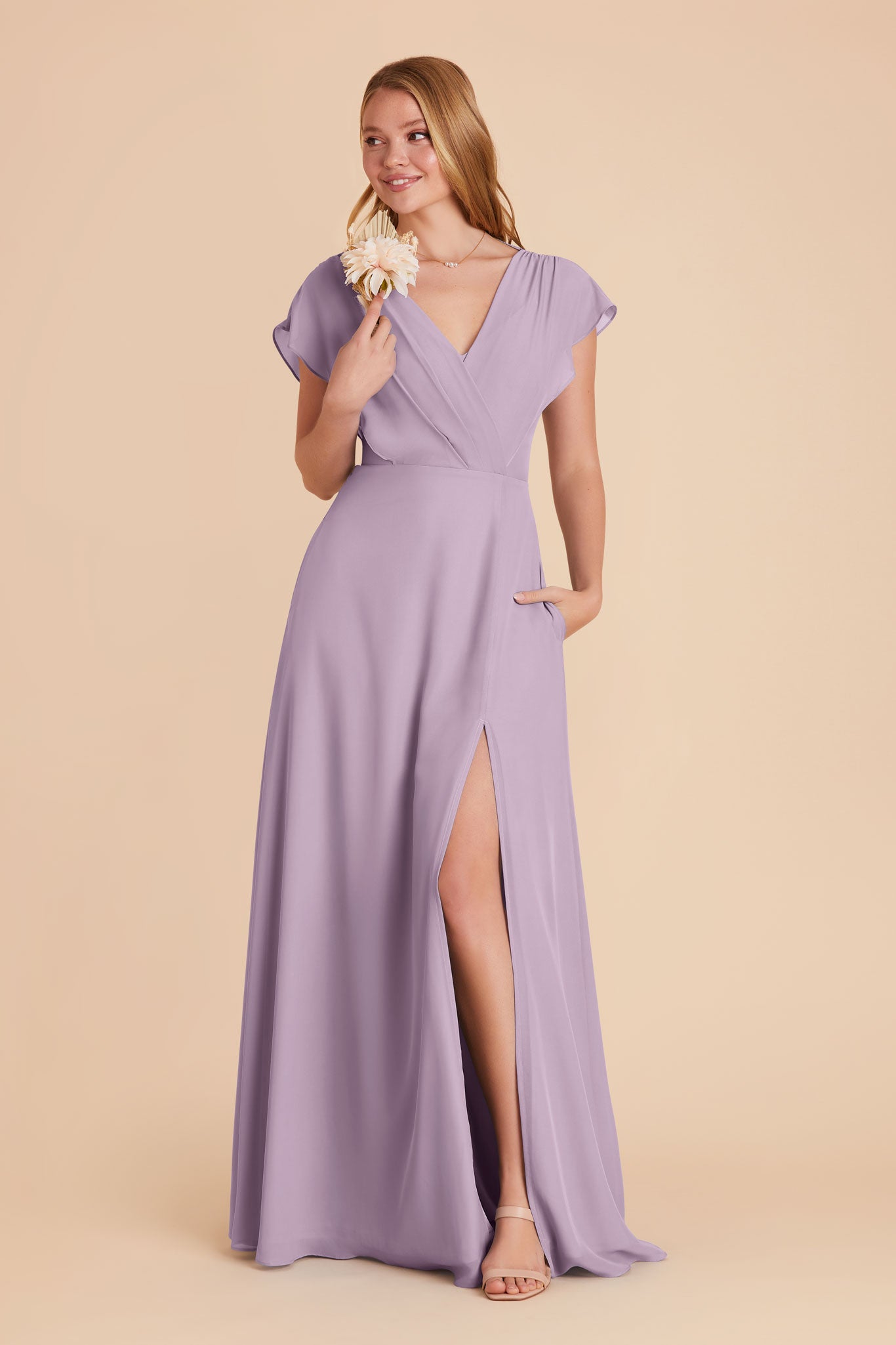 Violet Chiffon Dress Lavender