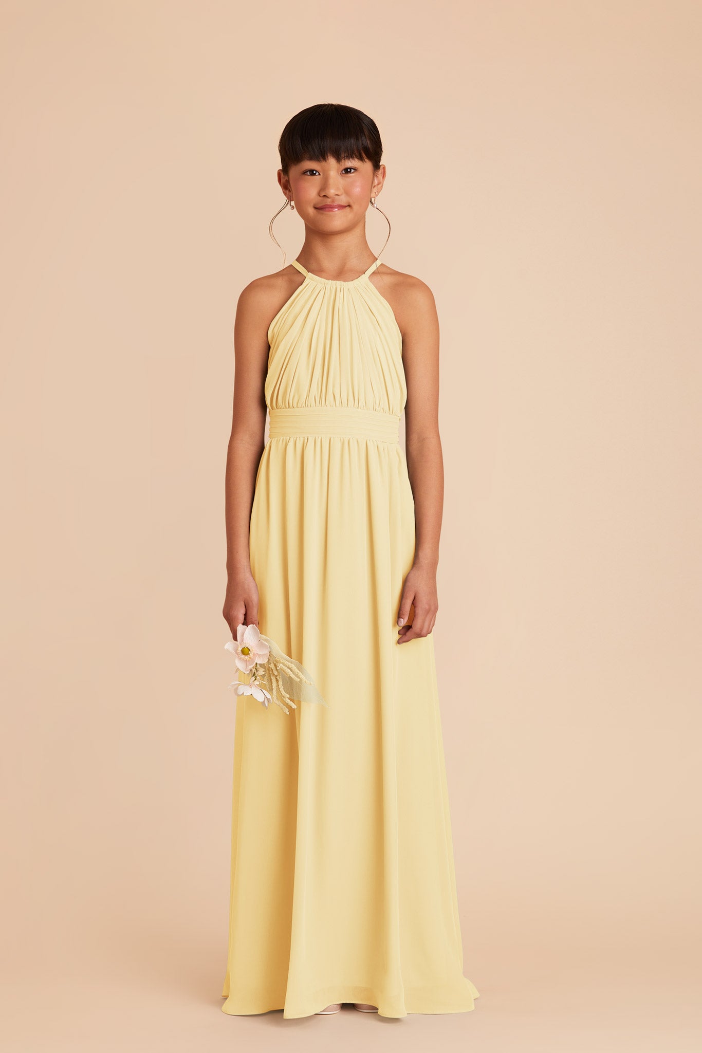 Sienna Lemon Sorbet Junior Bridesmaids Dress Birdy Grey