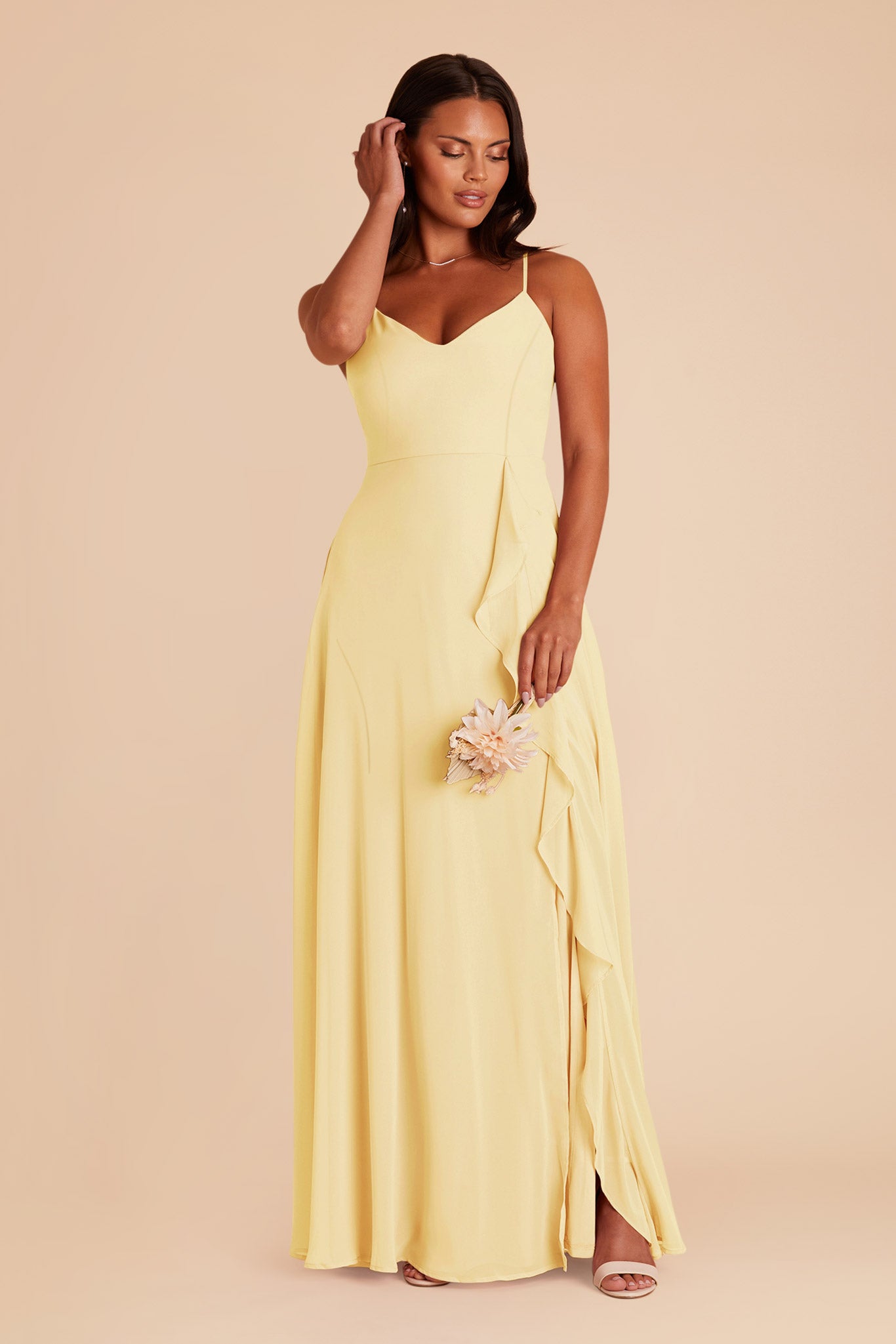 Lemon Sorbet Theresa Chiffon Dress by Birdy Grey