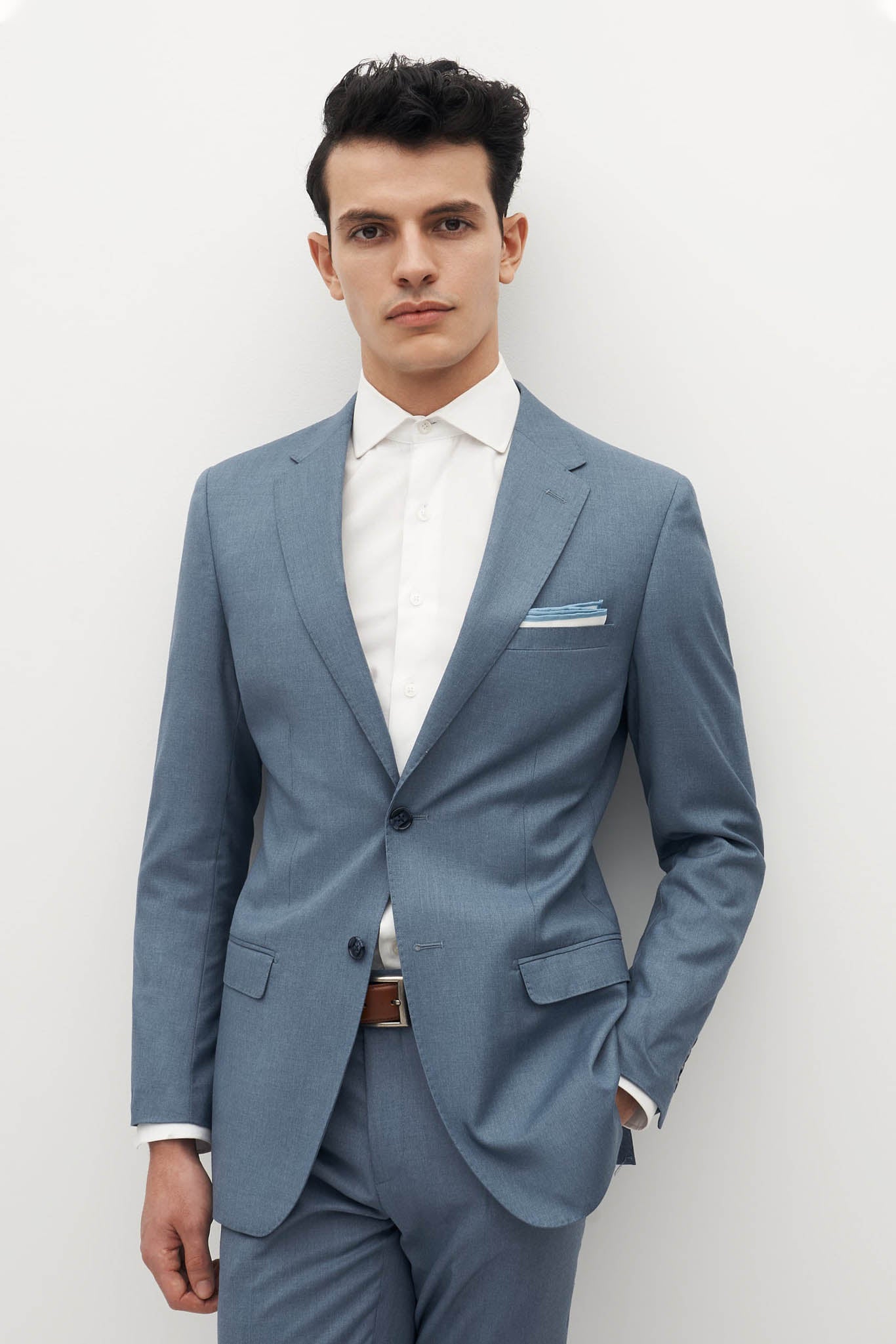 Harry Brown Wedding wool mix slim fit suit jacket in light gray