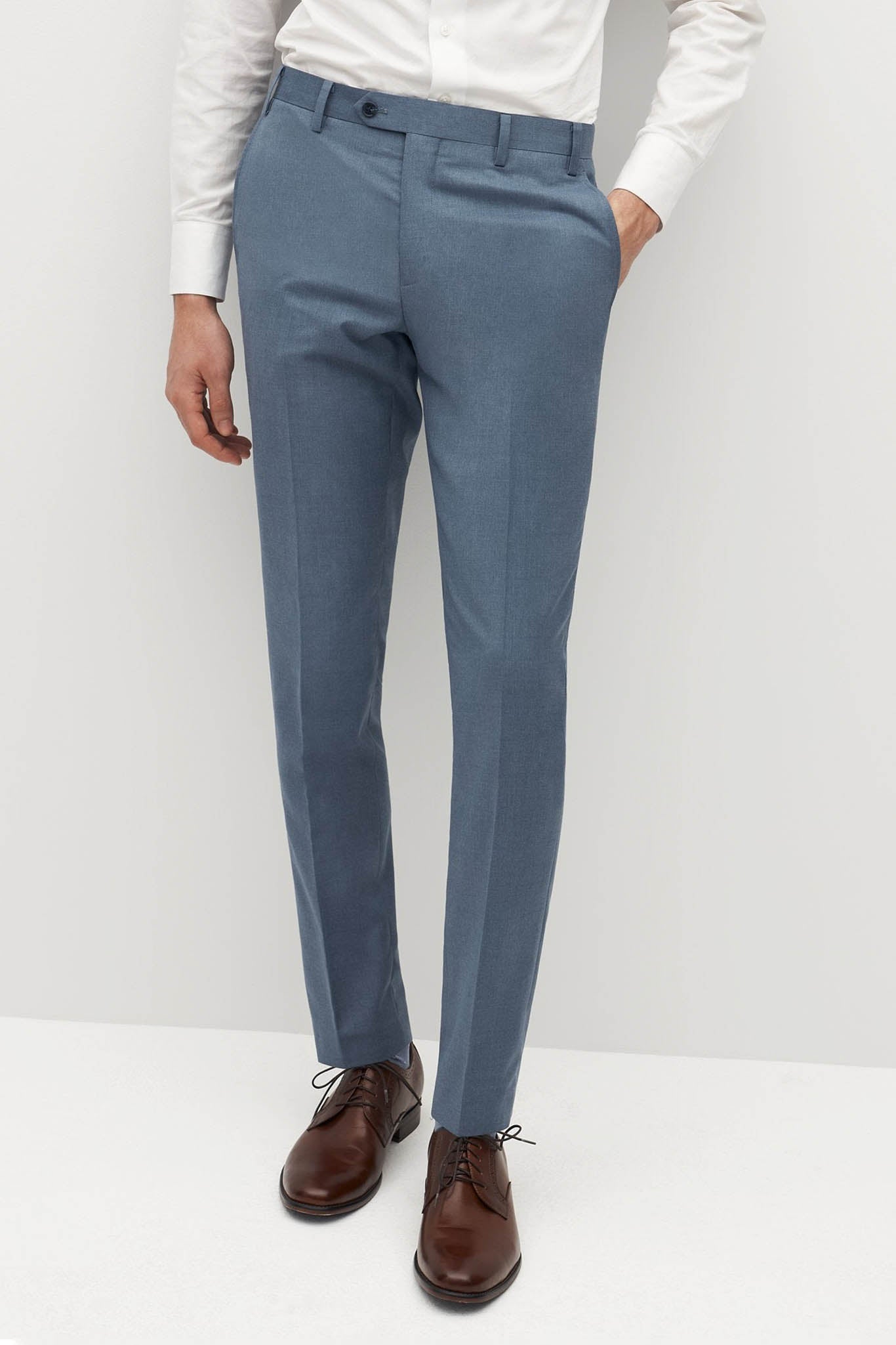 Men Summer Thin Business Formal Pants Solid Casual Korean Slim Fit Suit  Pants Mens Office Social Dress Ankle Length Trousers - Suit Pants -  AliExpress