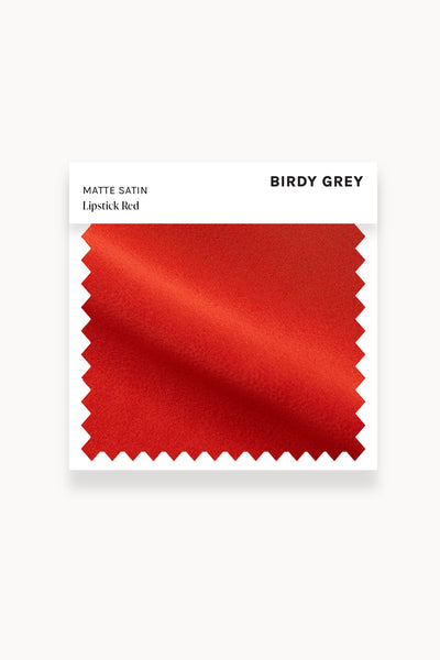 Lipstick Red Matte Satin Swatch by Birdy Grey