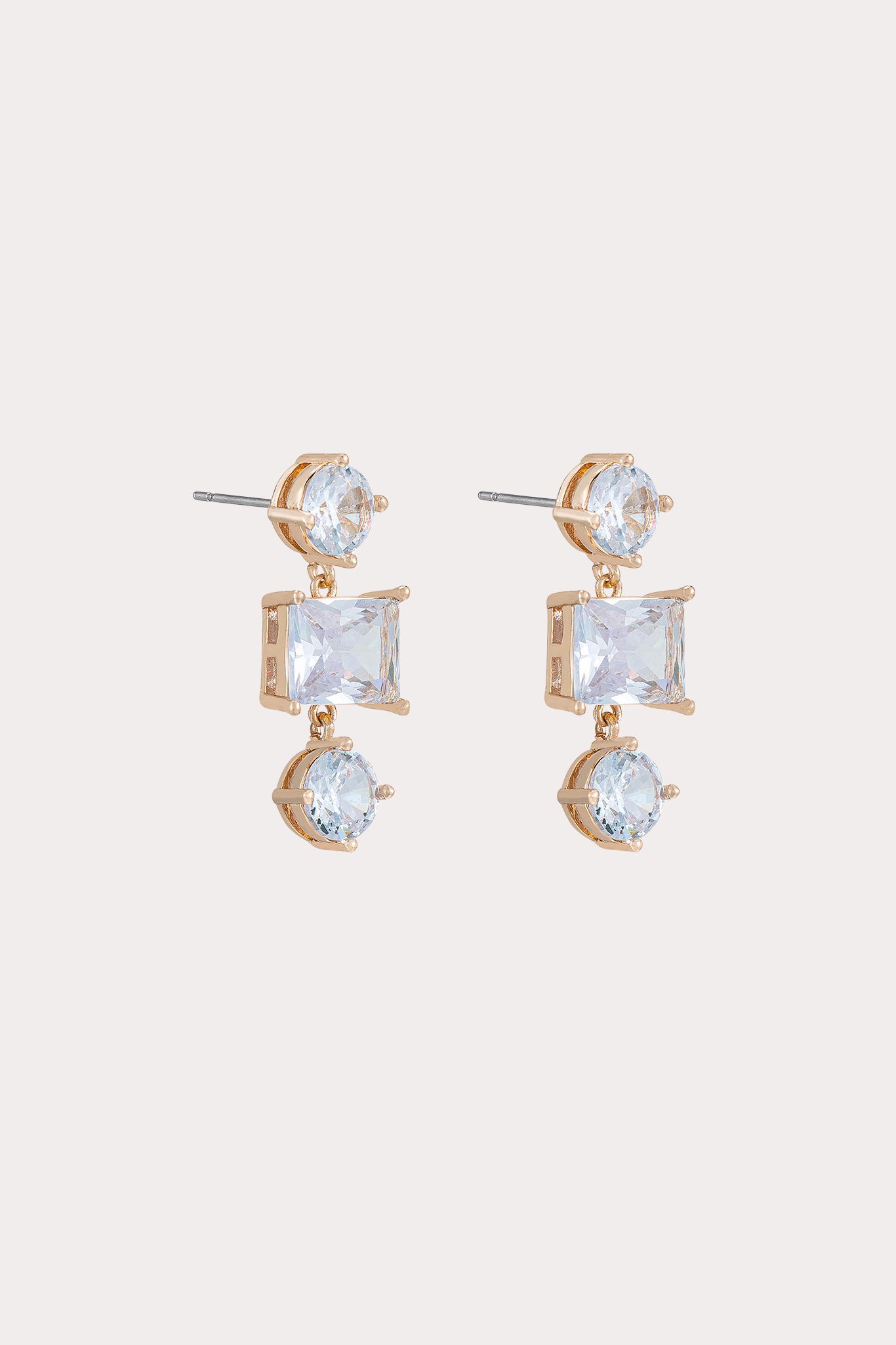 Gold Mallorca Crystal Earrings by Birdy Grey