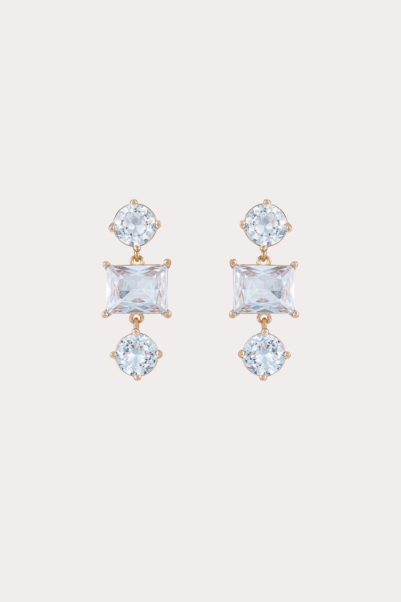 Gold Mallorca Crystal Earrings by Birdy Grey