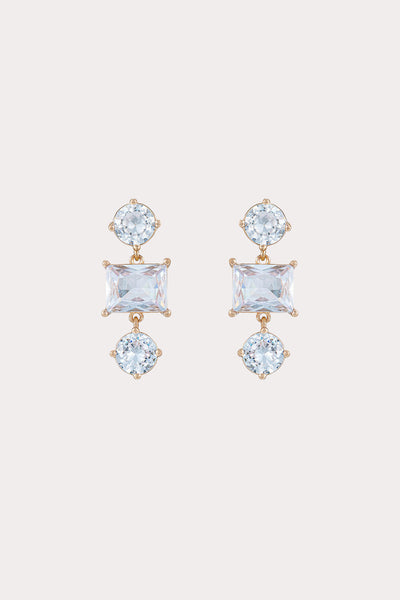 Gold Mallorca Crystal Earrings by Birdy Grey