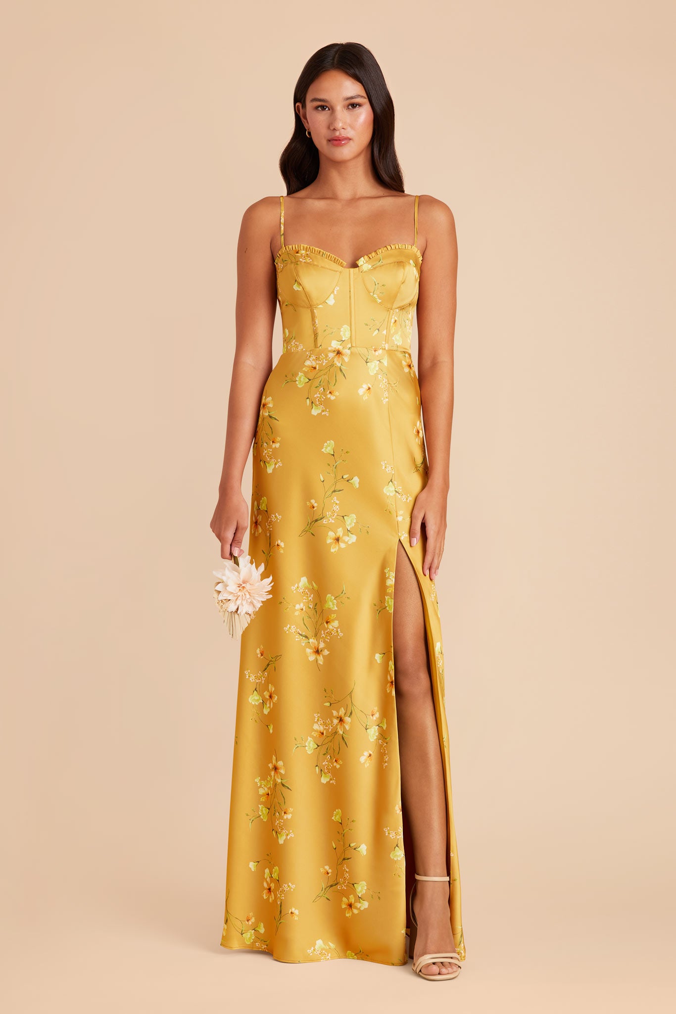 Jessica Marigold Le Fleur Matte Satin Bridesmaid Dress | Birdy Grey