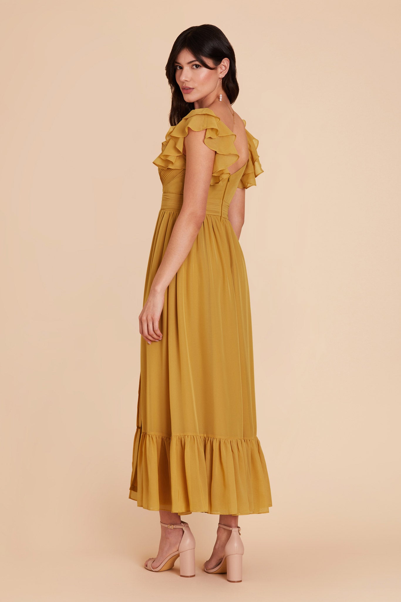 Marigold Michelle Chiffon Dress by Birdy Grey