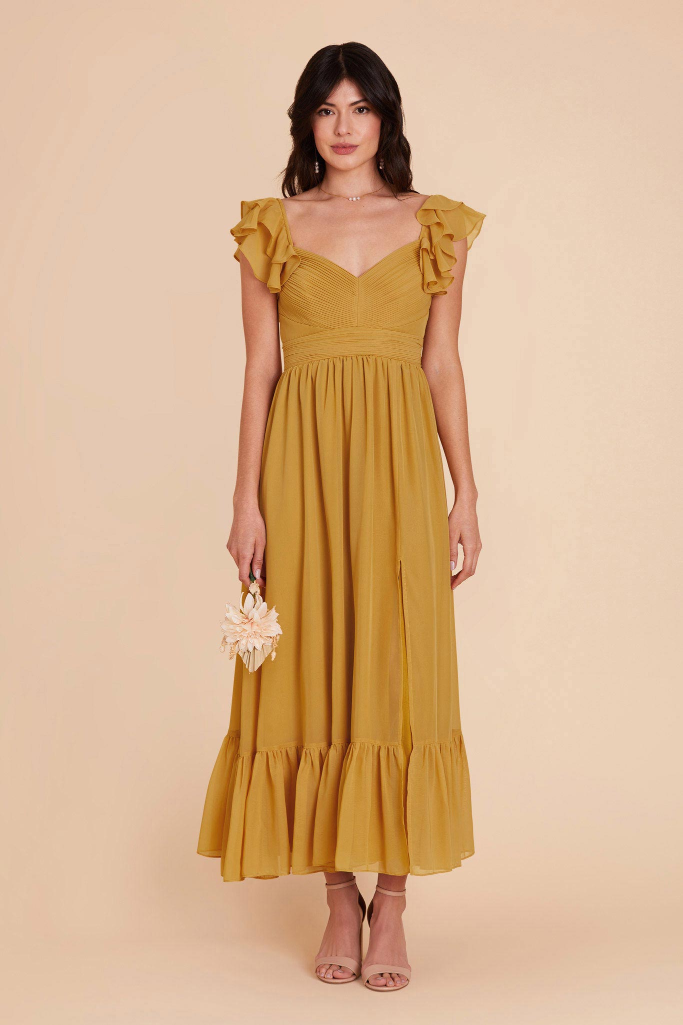 Marigold Michelle Chiffon Dress by Birdy Grey