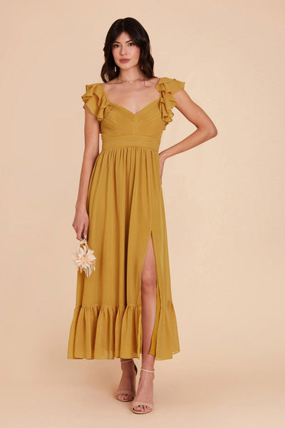 Marigold Michelle Chiffon Dress by Birdy Grey