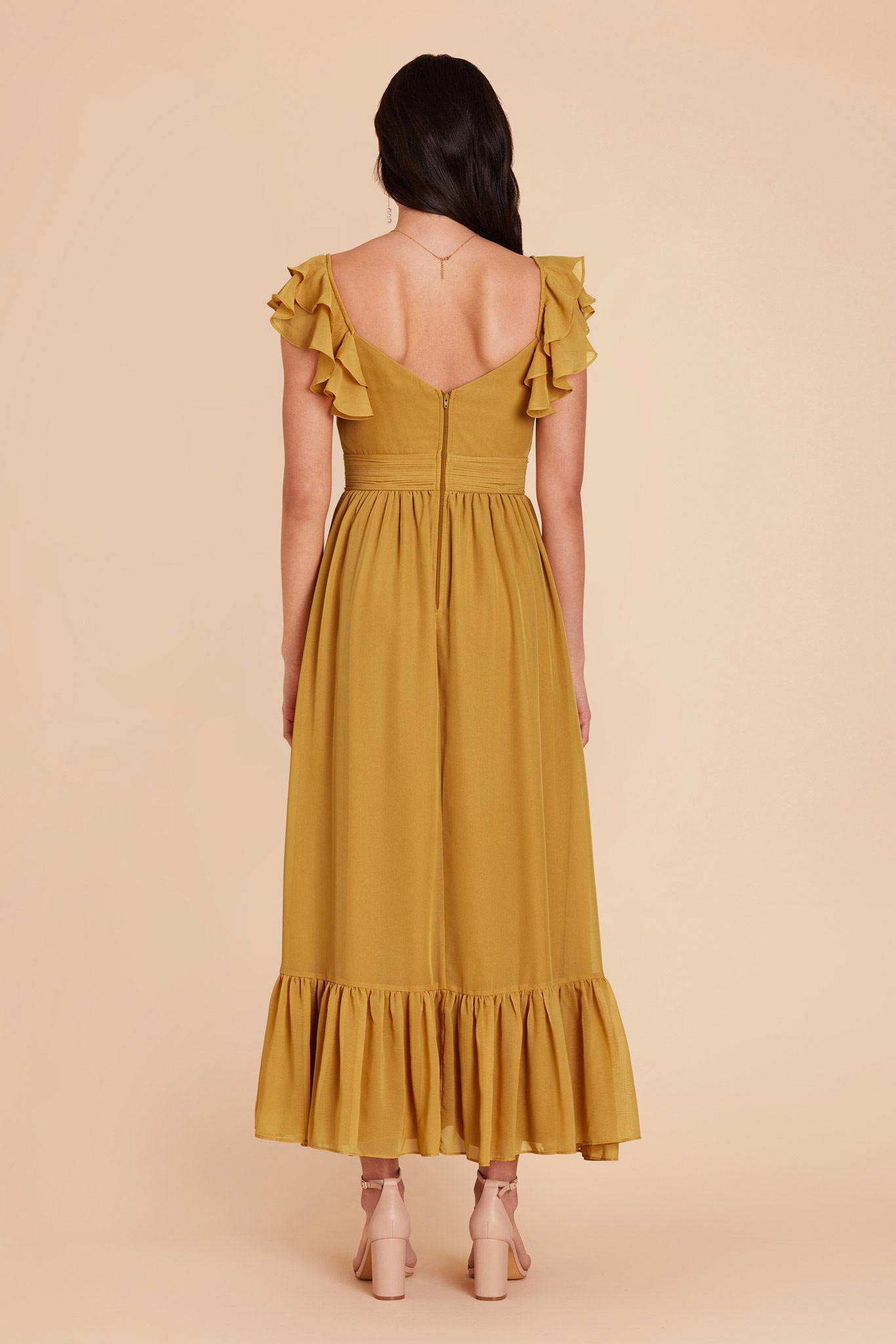 Marigold Michelle Chiffon Dress by Birdy Grey