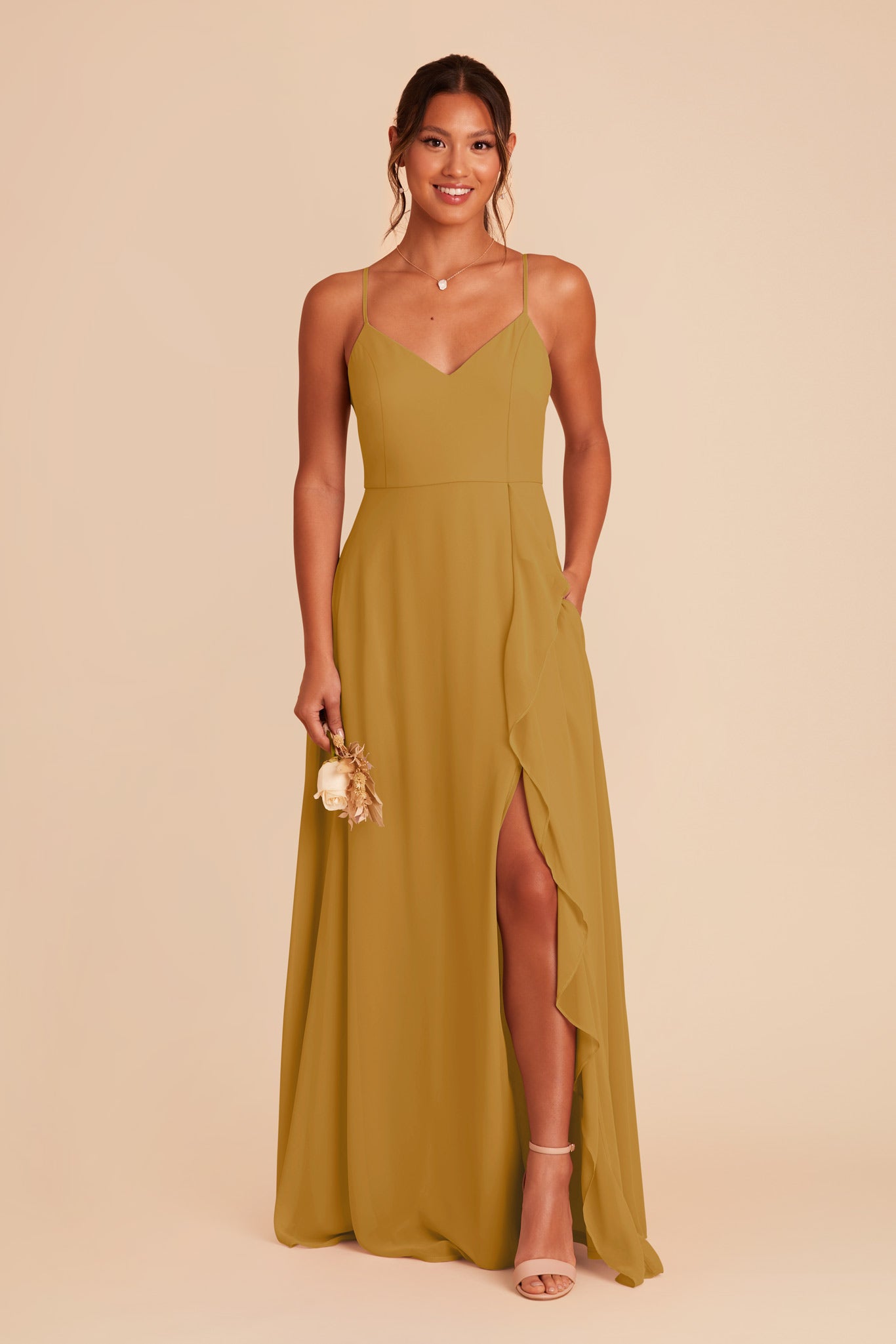 Marigold Theresa Chiffon Dress by Birdy Grey